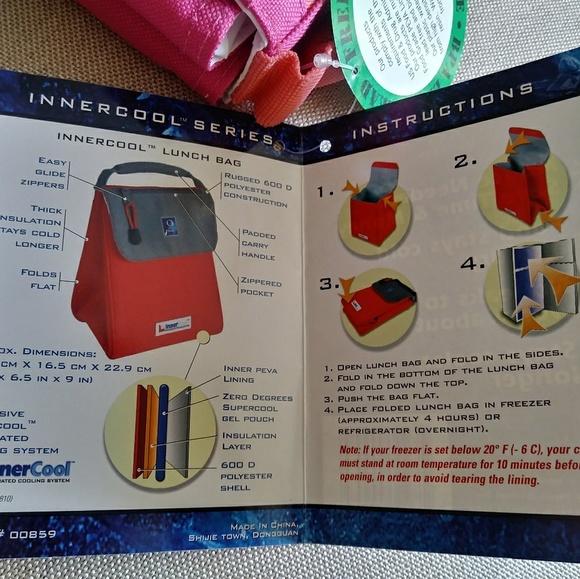 zero degrees lunch tote with inner cool integrated cooling system